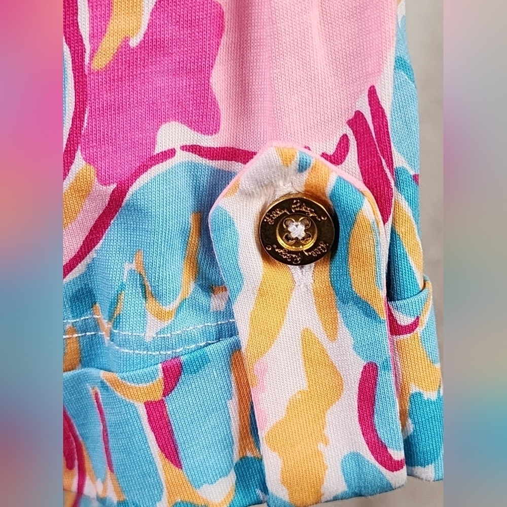 Lilly Pulitzer Flamingo Linden Dress S Peel & Eat Print 3/4 Sleeve Shift - Picture 8 of 10